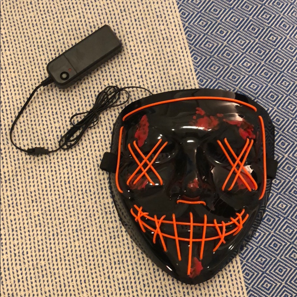 “The Purge” orange light up mask